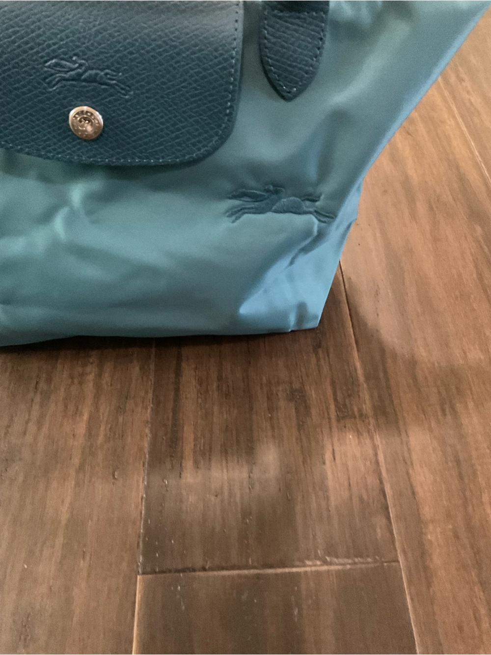 Longchamp Le Pliage Green Collection Small Recycled Canvas Peacock Blue - Picture 2 of 11